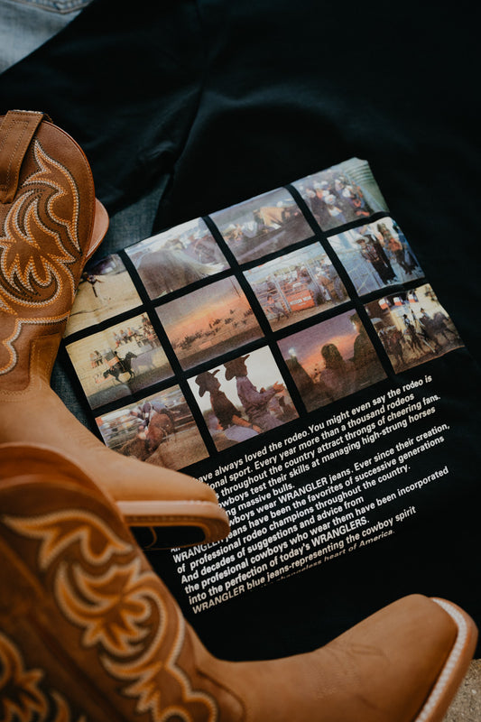 'Paul' Men's Wrangler Pocket Tee Rodeo Black (S-XXL)