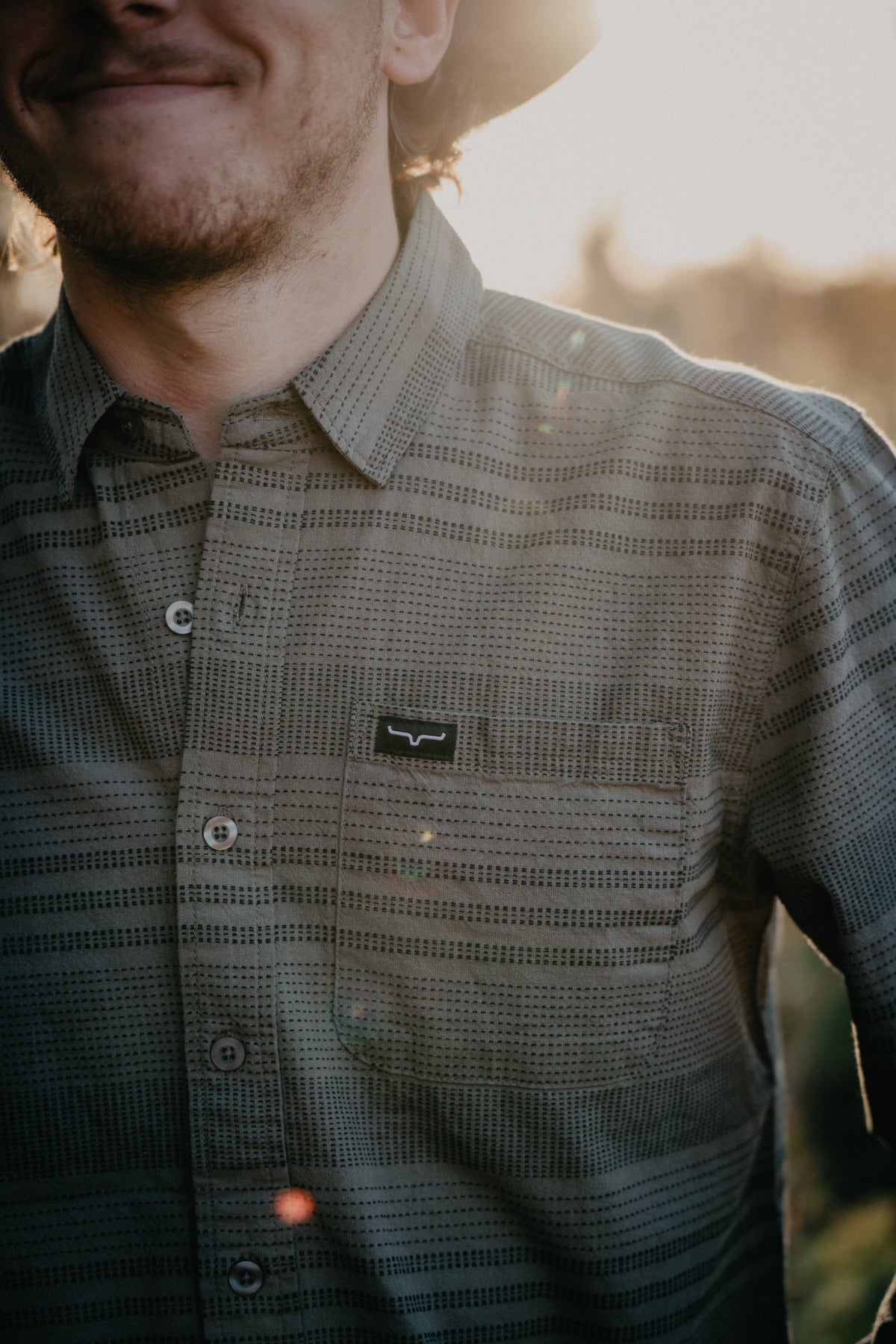 'Dash' Men's Army Green Button Up by Kimes Ranch