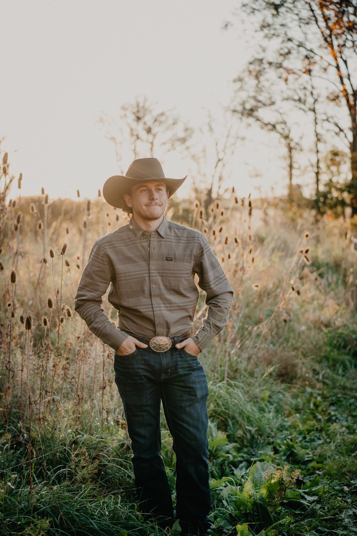 'Dash' Men's Army Green Button Up by Kimes Ranch