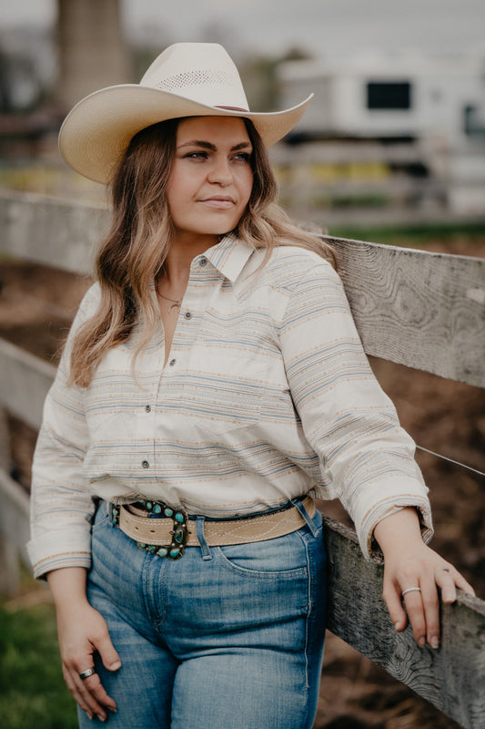 ‘Billie Jean’ Women's Ariat Jacquard Long Sleeve Shirt (M & L ONLY)