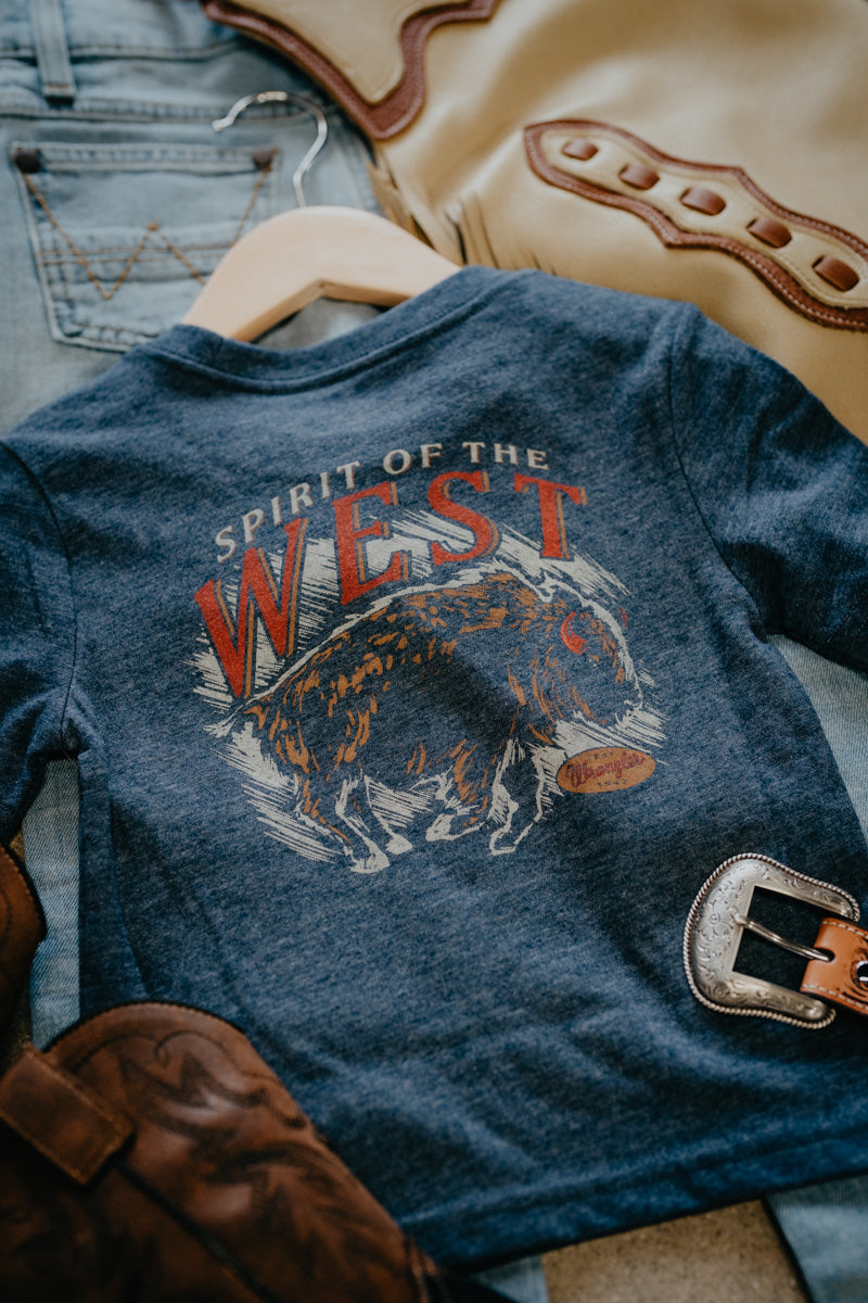 'Spirit Of The West' Boy's Tee by Wrangler (XXS-XL)