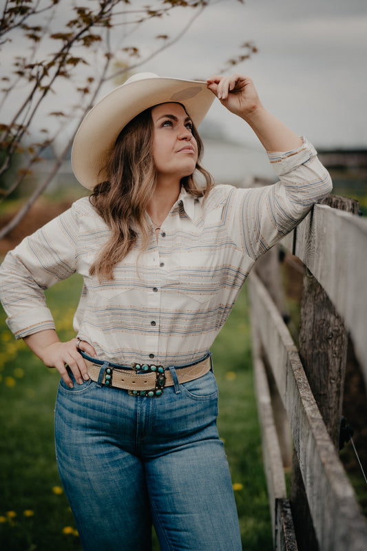 ‘Billie Jean’ Women's Ariat Jacquard Long Sleeve Shirt (M & L ONLY)