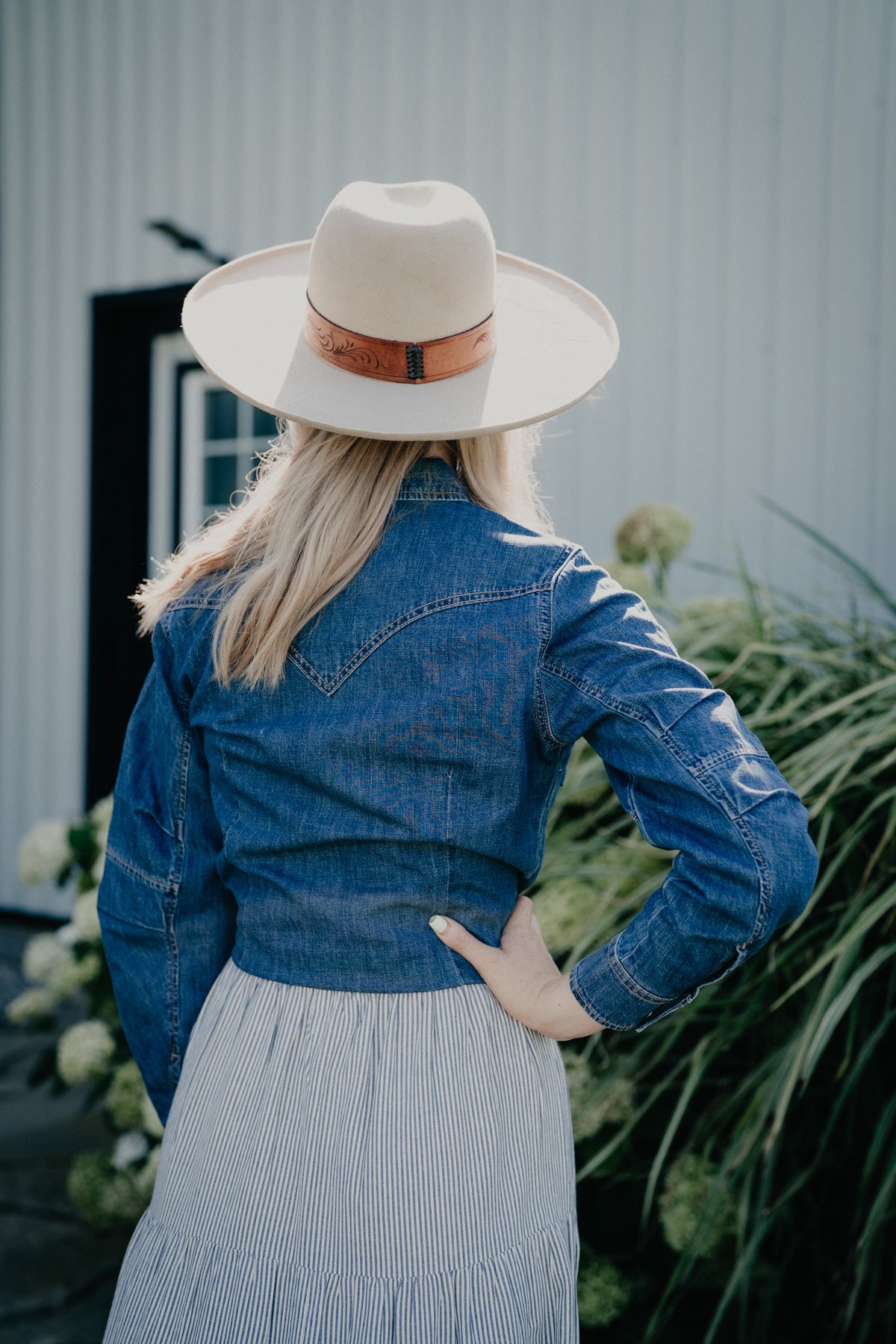 'Myrtle' Women's Long Sleeve Denim Snap by Wrangler