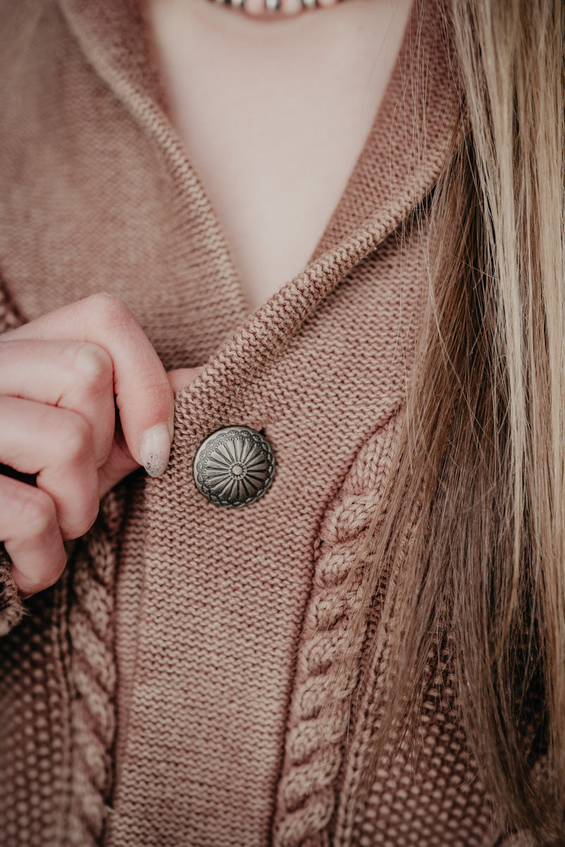 'Arley' Brown Cable Knit Cardigan by Howdy Hanny (S-XL)