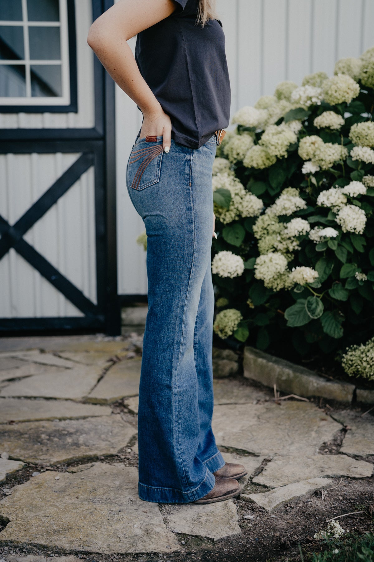 'Blue Core' Rusty Caramel Pocket Dojo Trouser by 7FMK
