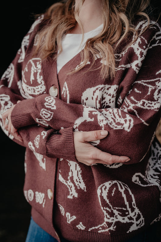 'Western Thing' Oversized Cardigan (S-XL)