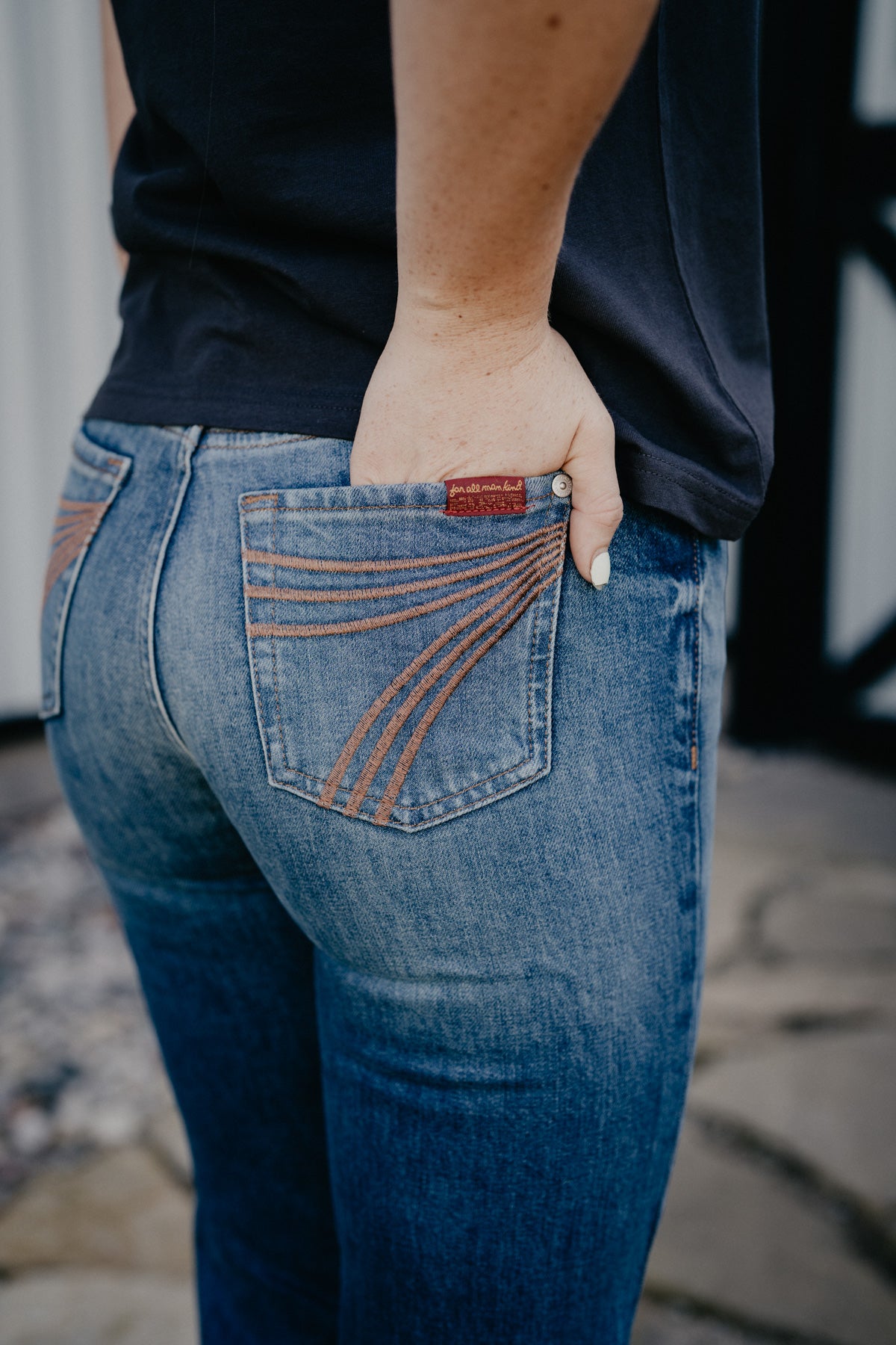 'Blue Core' Rusty Caramel Pocket Dojo Trouser by 7FMK