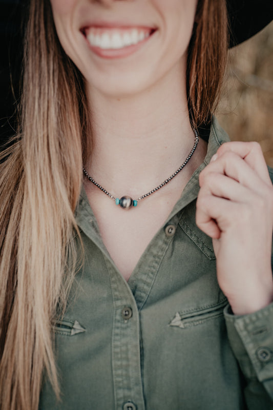 Navajo Pearl Turquoise Ball Necklace