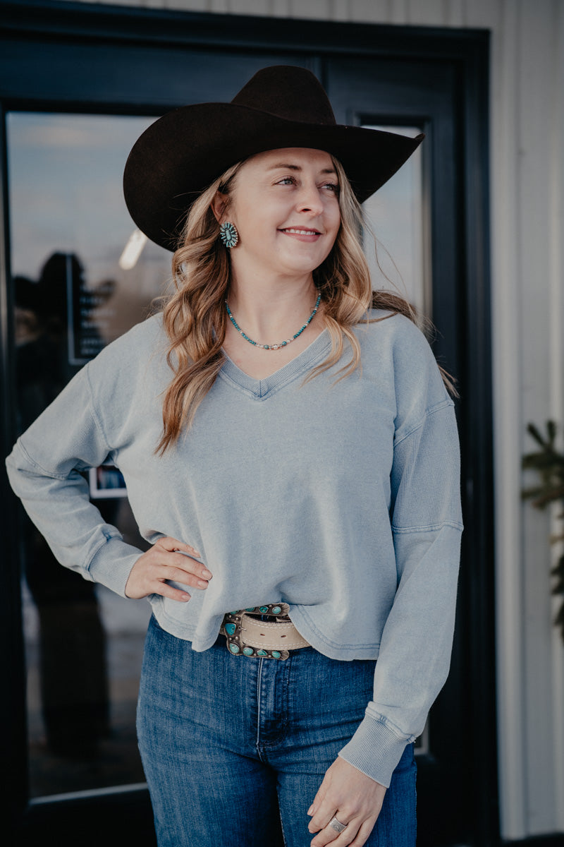 'Daphne' Delphine Knit Denim Sweater by Z Supply (XS-XL)