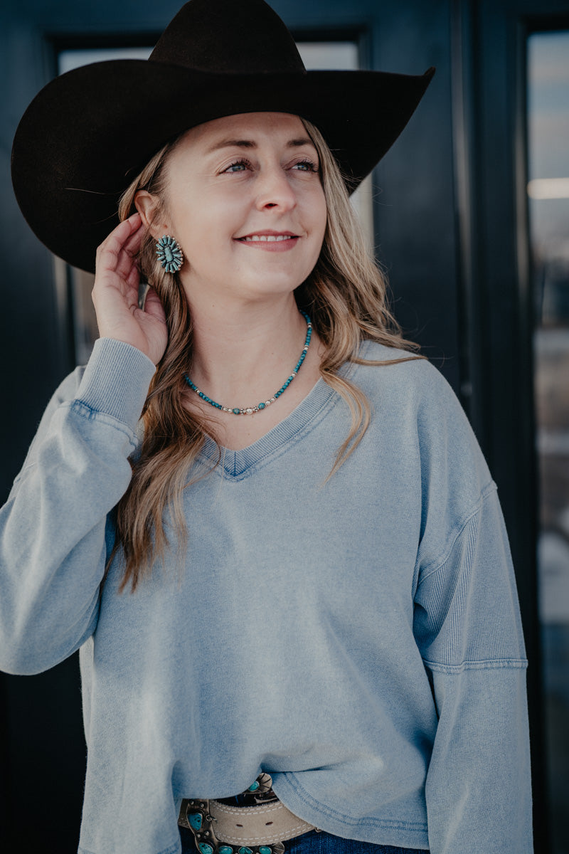 'Daphne' Delphine Knit Denim Sweater by Z Supply (XS-XL)
