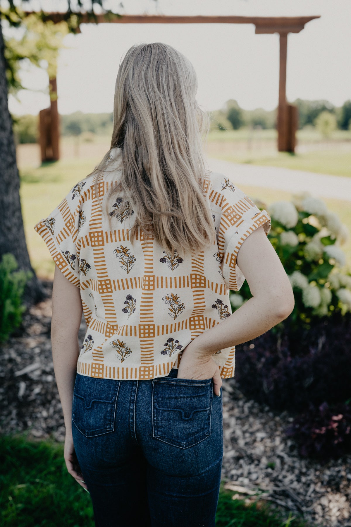 'Reese' Floral Block Print Camp Shirt (S - XXL)