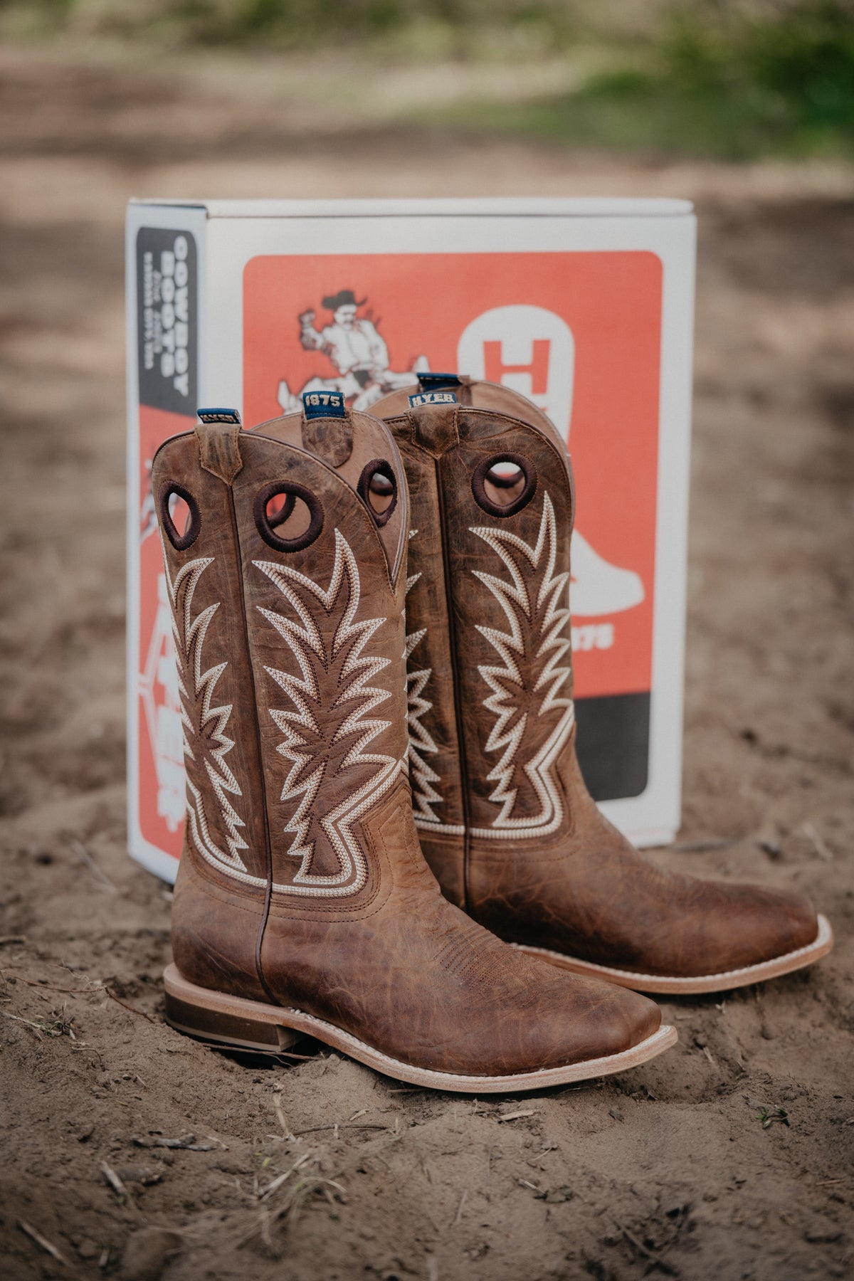 13" 'Walton' Brown Men's Hyer Cowboy Boots (Size 8-13/ D & EE Widths)