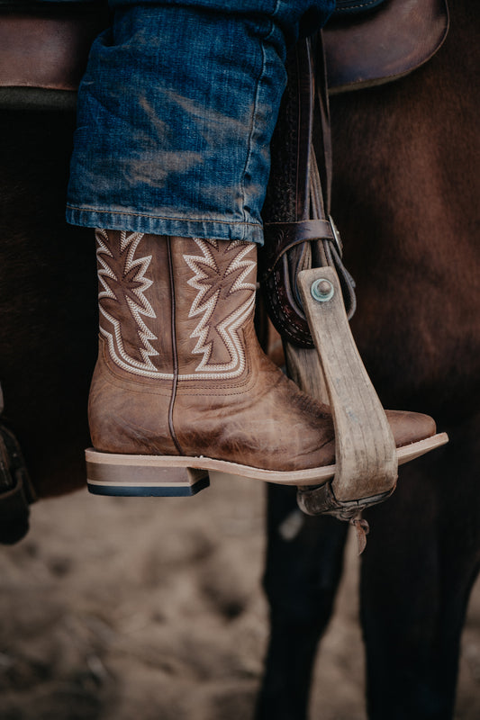 13" 'Walton' Brown Men's Hyer Cowboy Boots (Size 8-13/ D & EE Widths)