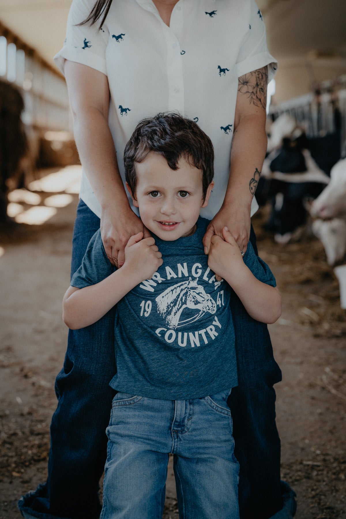 'Tack Stargazer' Boy's Blue Wrangler T-Shirt