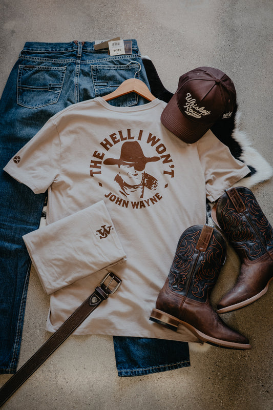 'John Wayne' Men's Taupe Hooey T-shirt (S-XXL)