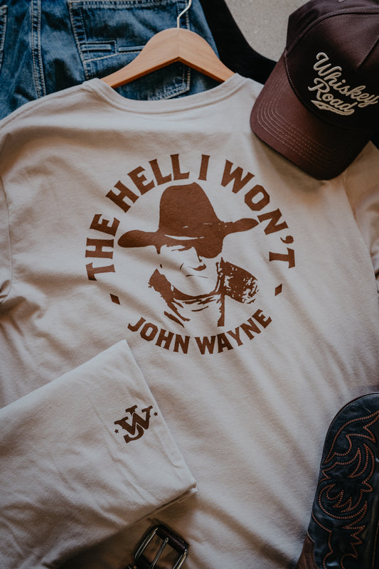 'John Wayne' Men's Taupe Hooey T-shirt (S-XXL)