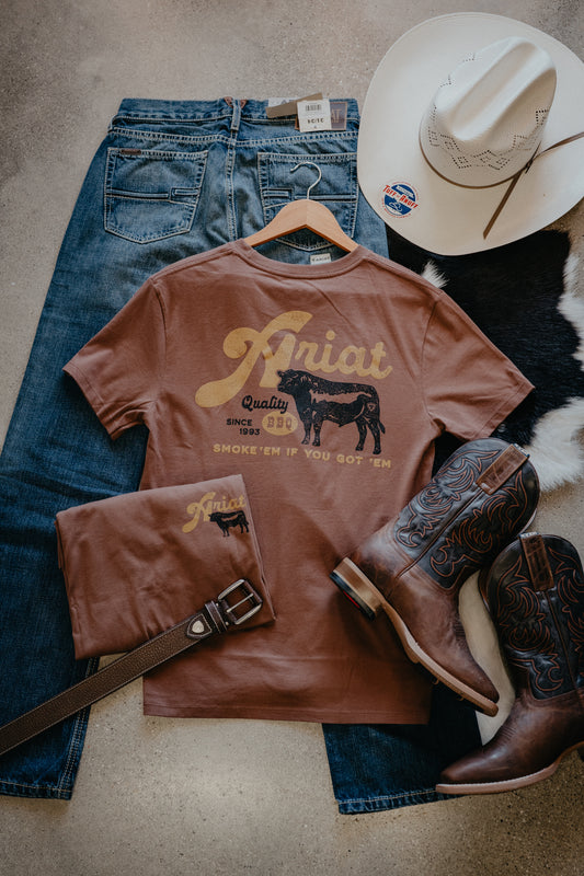 'BBQ Smoke' Ariat Men's T-Shirt (S-XXL)