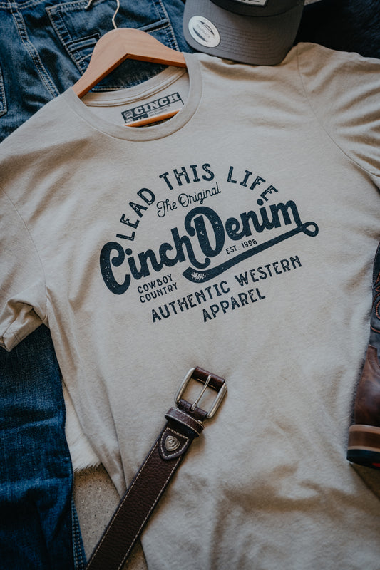 'Wyatt' Men's CINCH Khaki T-Shirt (S-XXL)