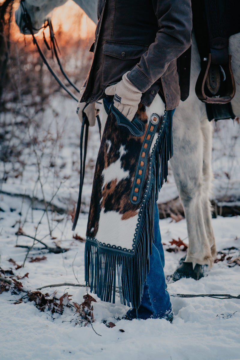Adult Leather & Cowhide Chinks with Pocket