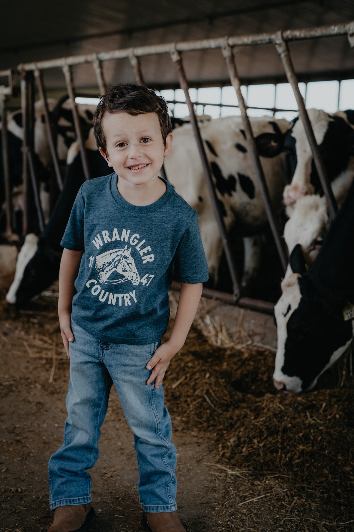 'Tack Stargazer' Boy's Blue Wrangler T-Shirt