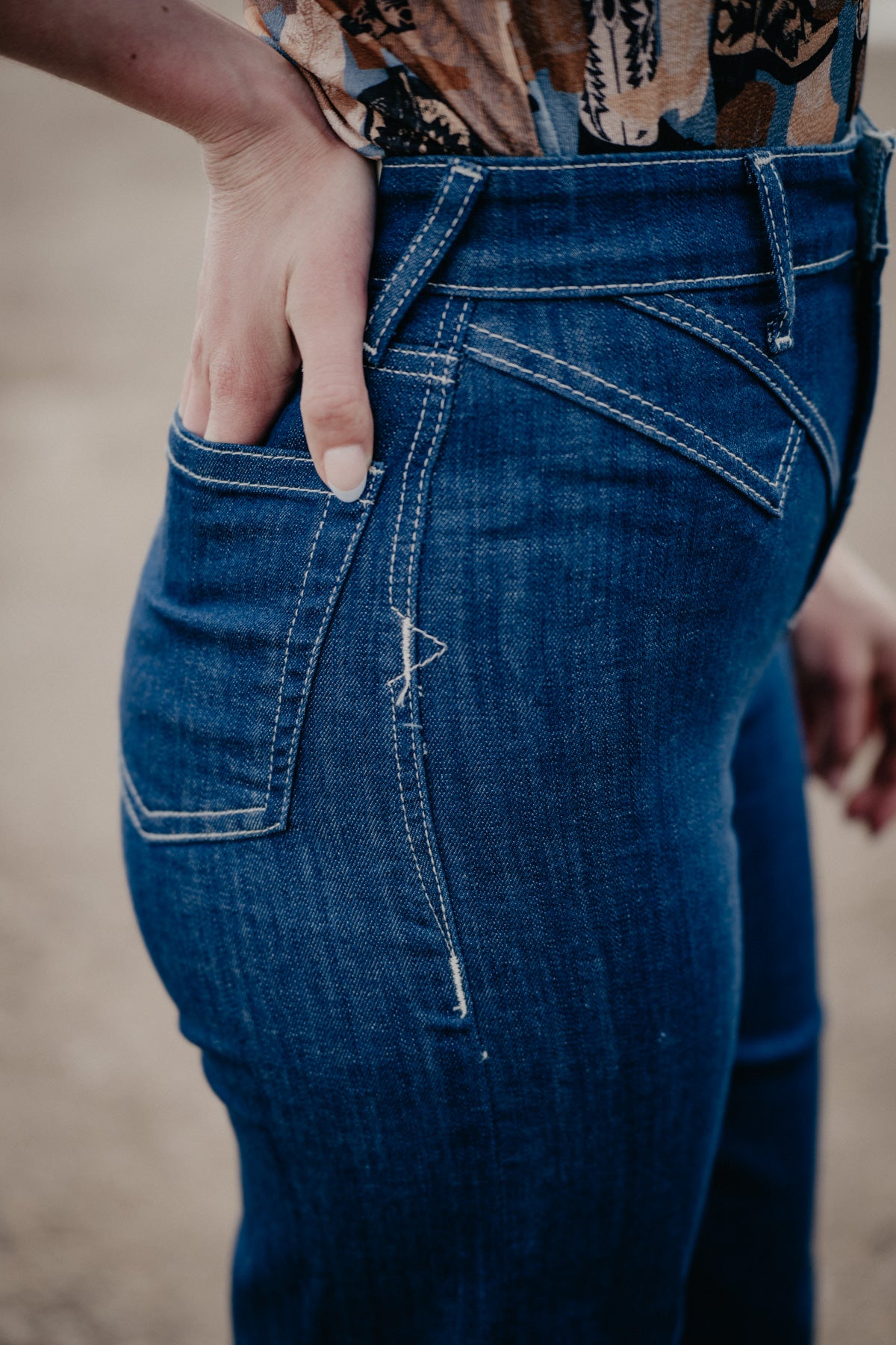 'Ellis' Ultra High Rise Yoke Wide Leg Jean by Ariat (Sizes 32S Only)