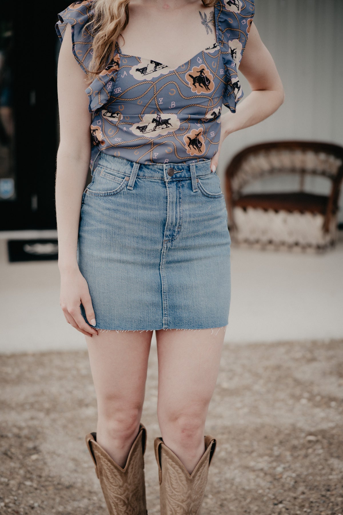 'Bowen' Retro Wrangler Bailey Skirt (1 32 Only)