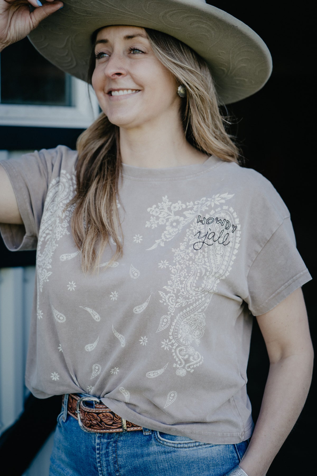 Women's Paisley Boxy Crop T-shirt (XS-XXL)