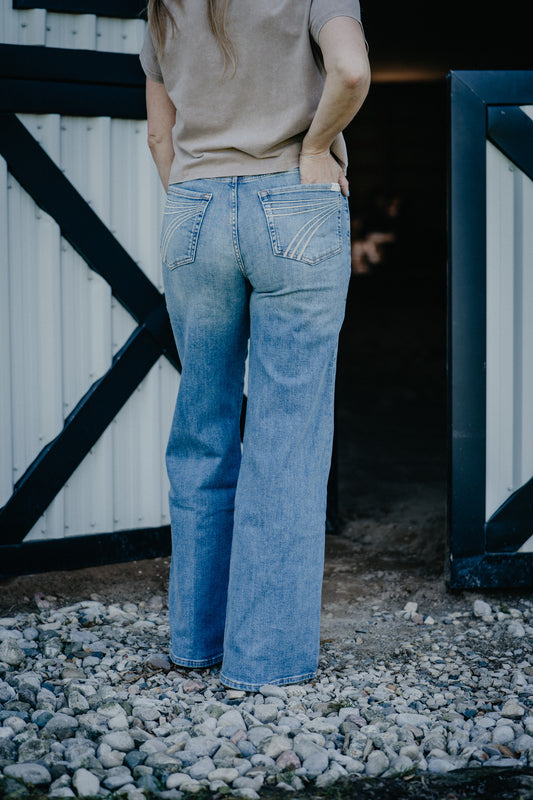 Ultra High Rise 'Jo' Wide Leg Jean by 7FMK 32.5" Inseam {PROPHEXA}