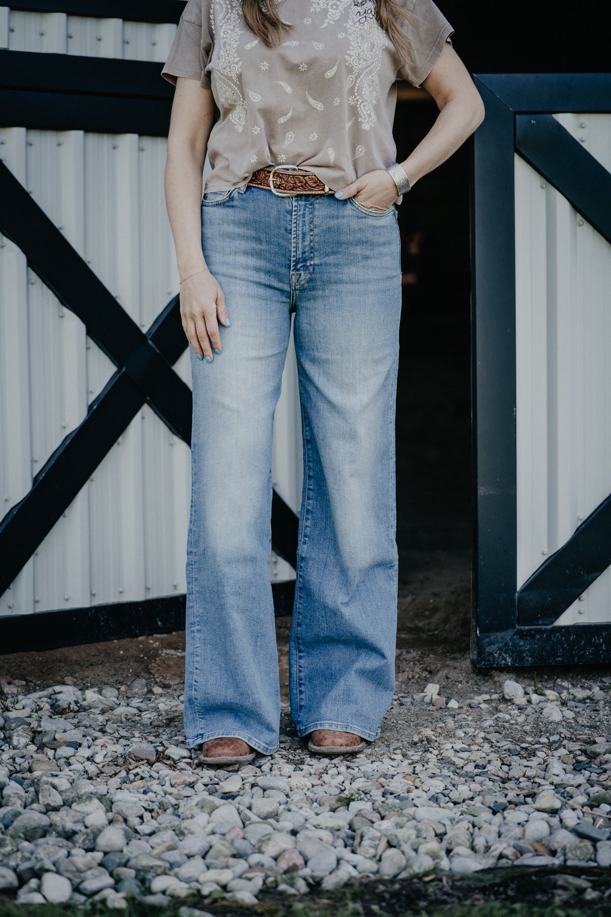 Ultra High Rise 'Jo' Wide Leg Jean by 7FMK 32.5" Inseam {PROPHEXA}