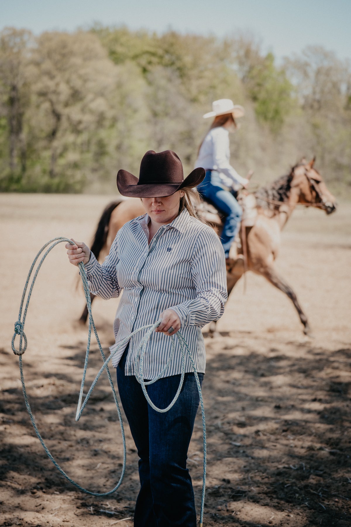 'Lavender' Women's Long Sleeve Stripe by CINCH (XS-XXL)