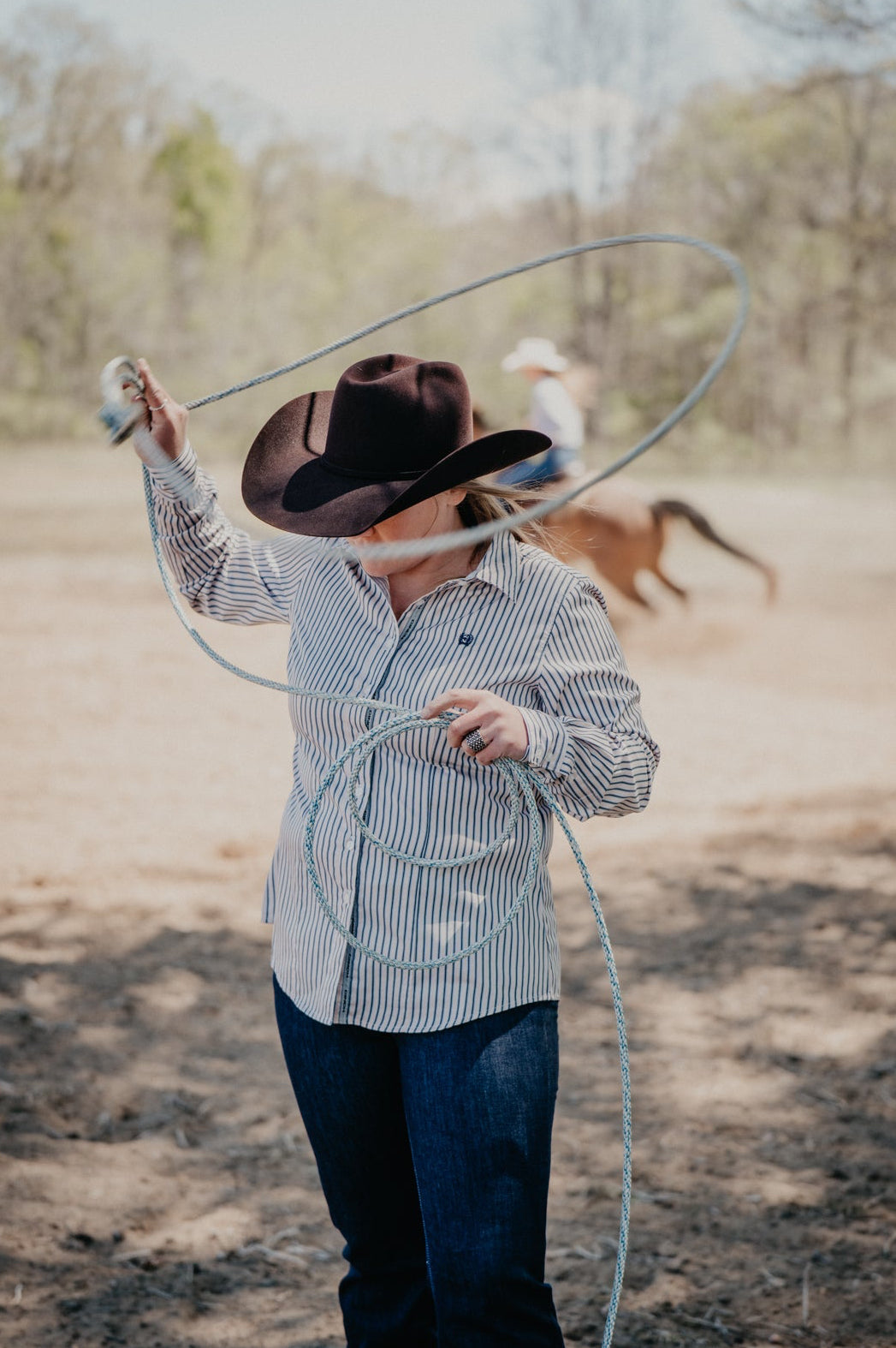 'Lavender' Women's Long Sleeve Stripe by CINCH (XS-XXL)
