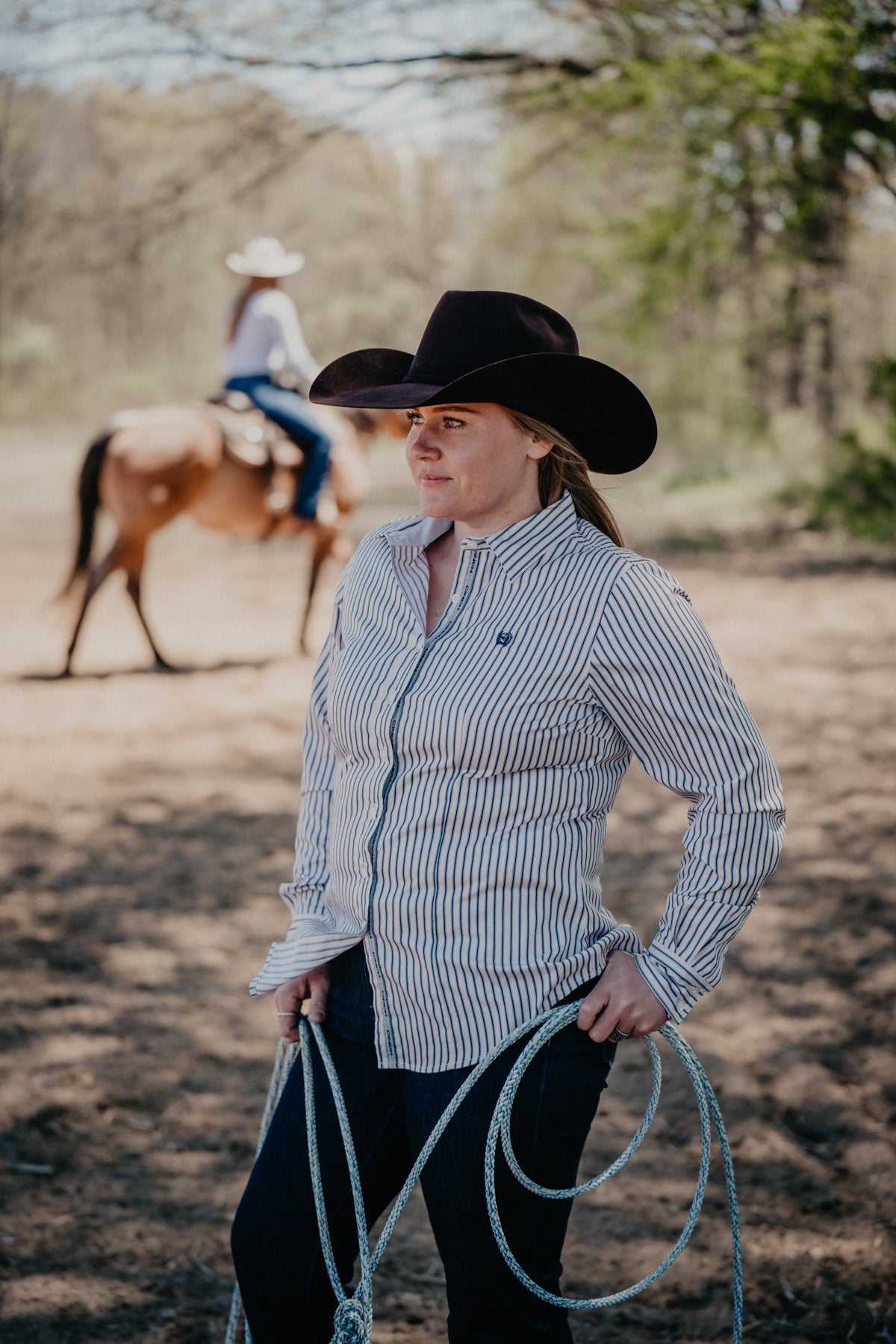 'Lavender' Women's Long Sleeve Stripe by CINCH (XS-XXL)