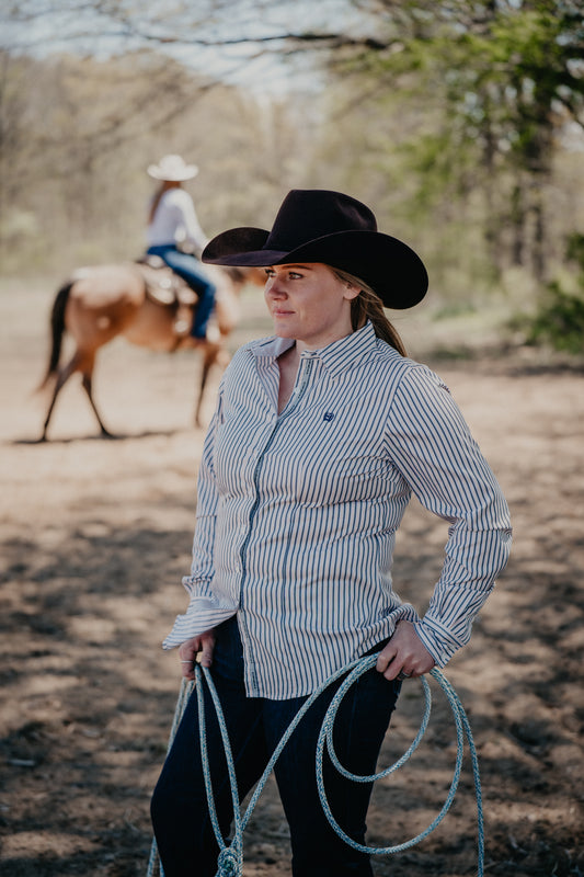 'Lavender' Women's Long Sleeve Stripe by CINCH (XS-XXL)