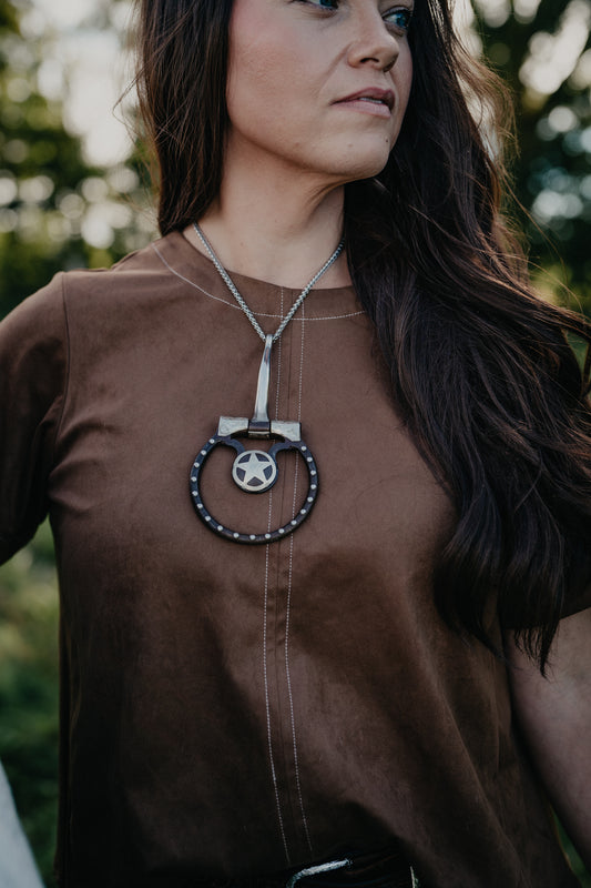 Vintage Horse Bit Pendant Necklace