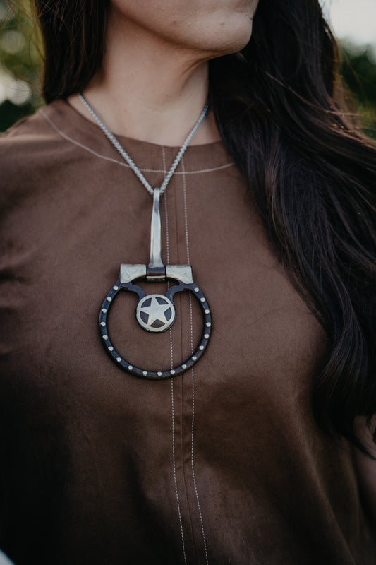 Vintage Horse Bit Pendant Necklace