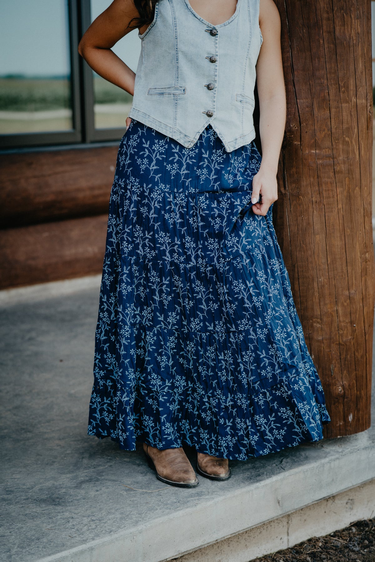 'Hazel' Floral Tiered Maxi Skirt (S-L)