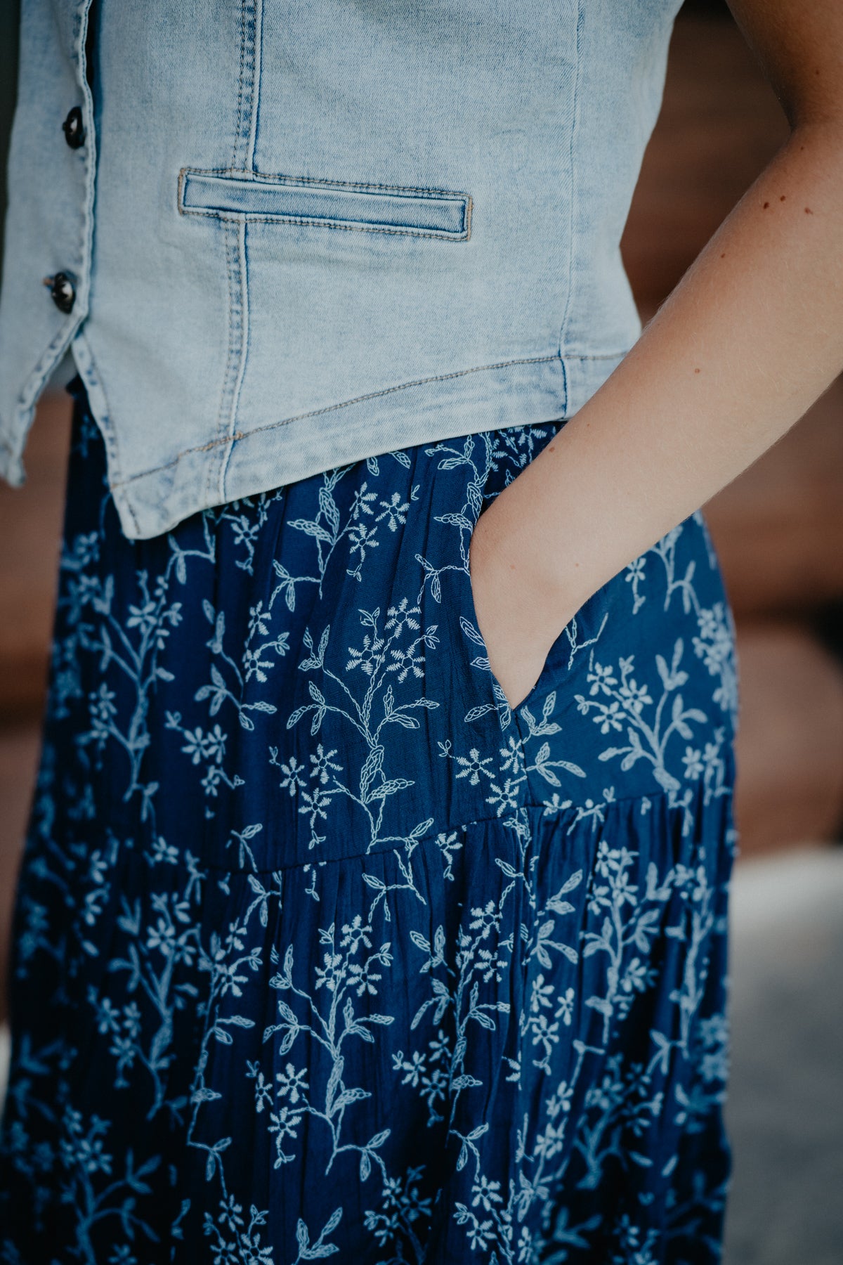 'Hazel' Floral Tiered Maxi Skirt (S-L)