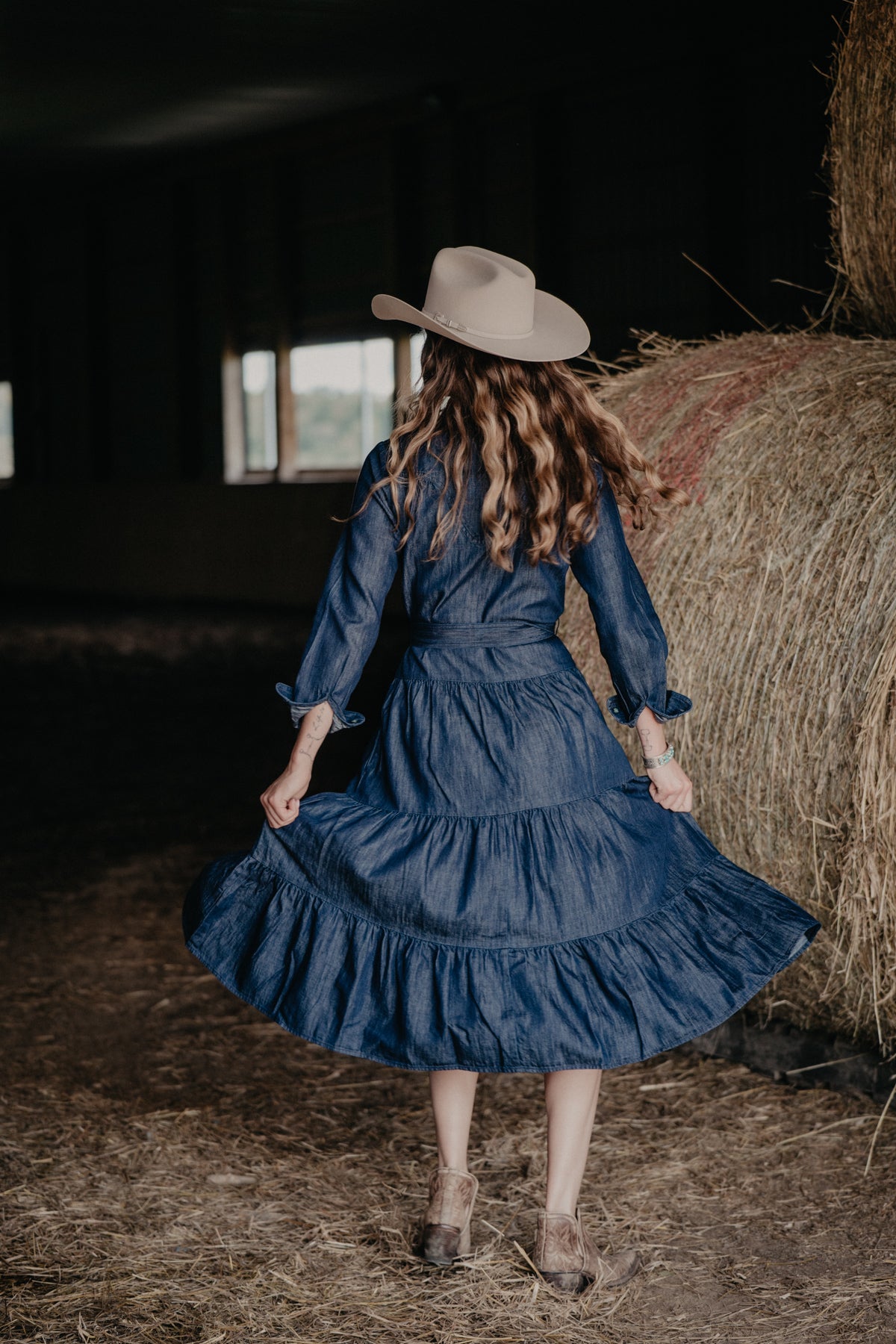 'Wendy' Ariat Denim Tiered Dress (XS-XXL)