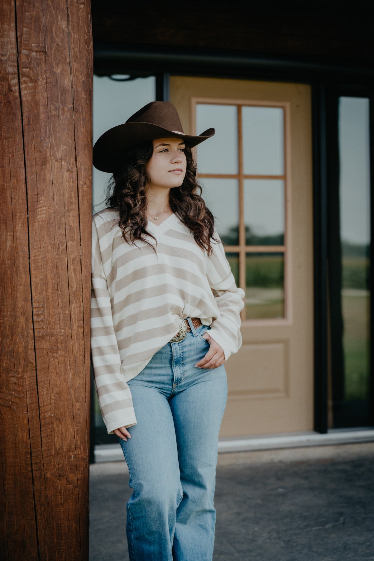 'Cordelia' Lightweight Striped Sweater (M ONLY