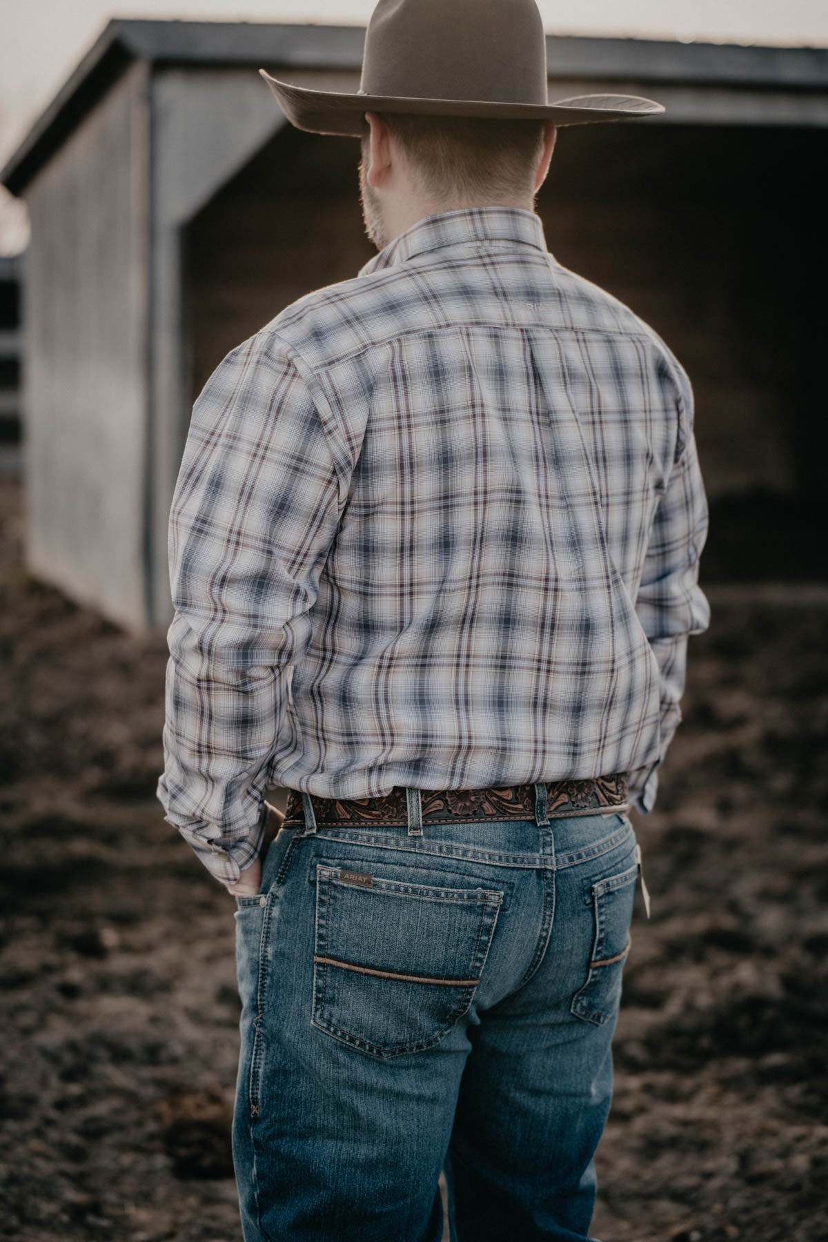 'Dash' Ariat Men's Pro Series Plaid Button Down Shirt (S, XL Only)