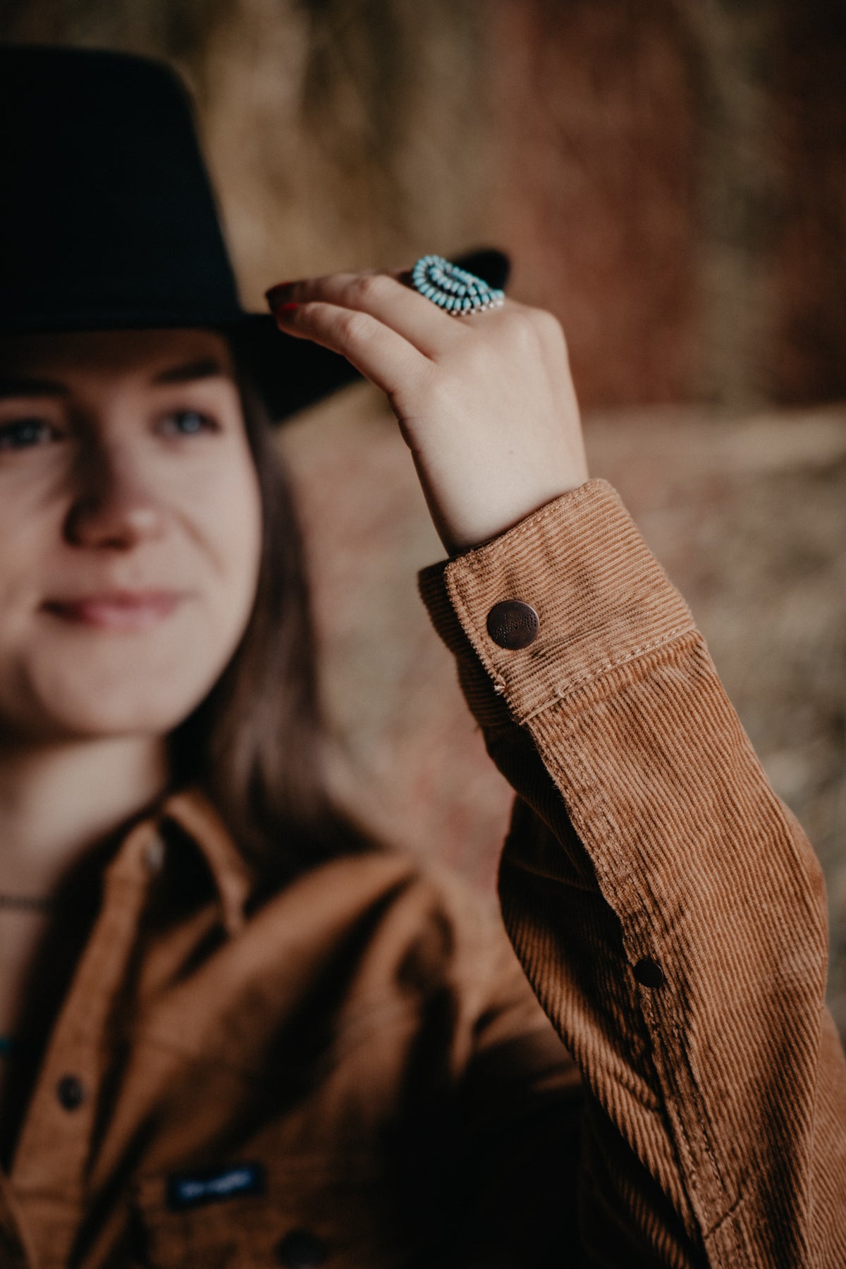 'Miranda' Women's Wrangler Brown Corduroy Dress (S-XXL)