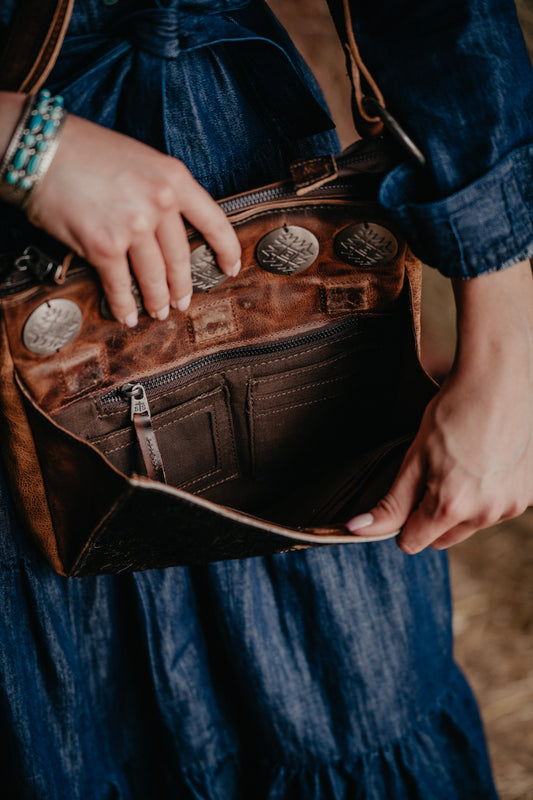 'Olivia' Vaquero Concho Cowhide Crossbody by STS Ranchwear 1