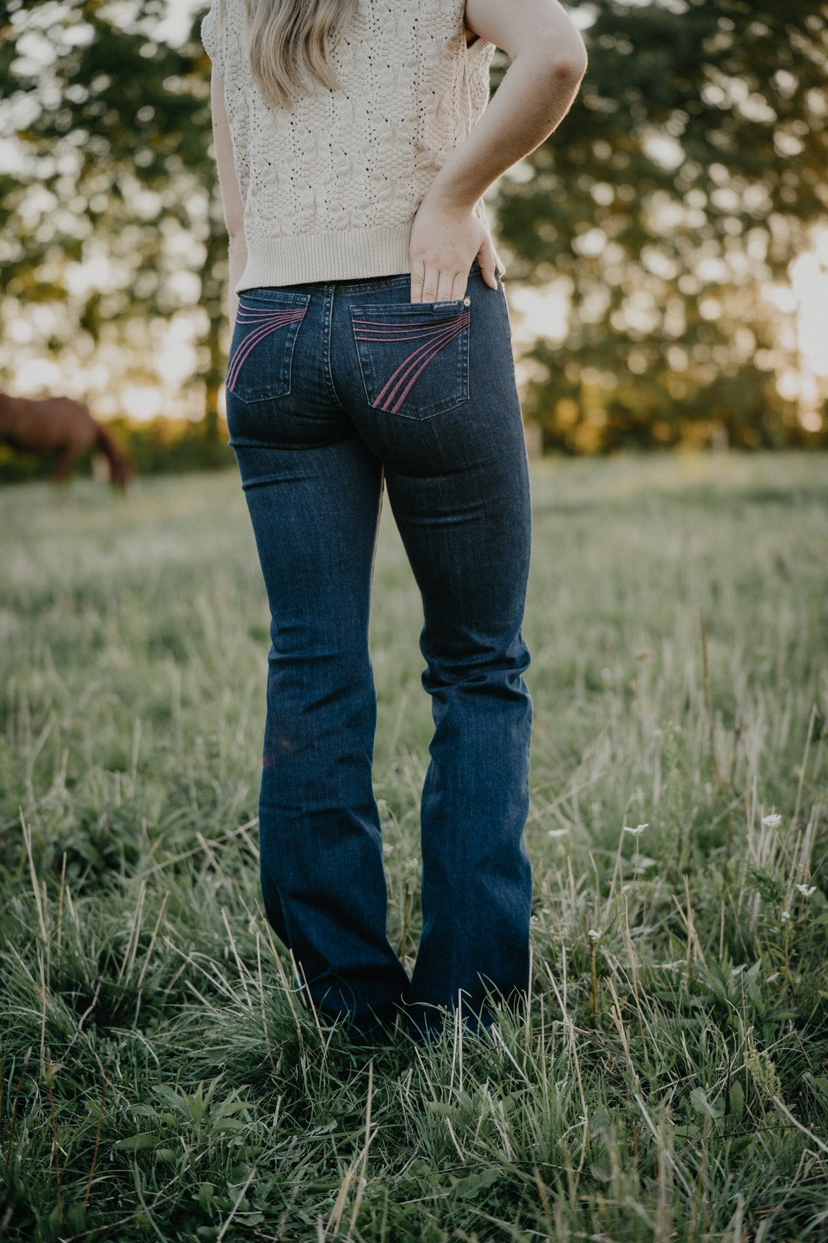 'Classical' Pink Pocket Dojo Trouser by 7FMK (Regular 34.5" Inseam)