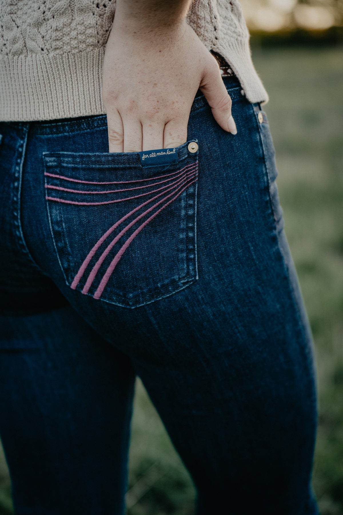 'Classical' Pink Pocket Dojo Trouser by 7FMK (Regular 34.5" Inseam)