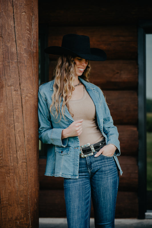 'Danielle' Wrangler Denim Blazer (M-XL)