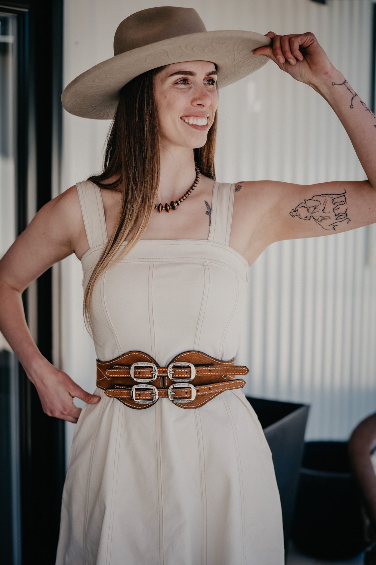 'Valentine' Summer Sand Denim Midi Dress (2-12)