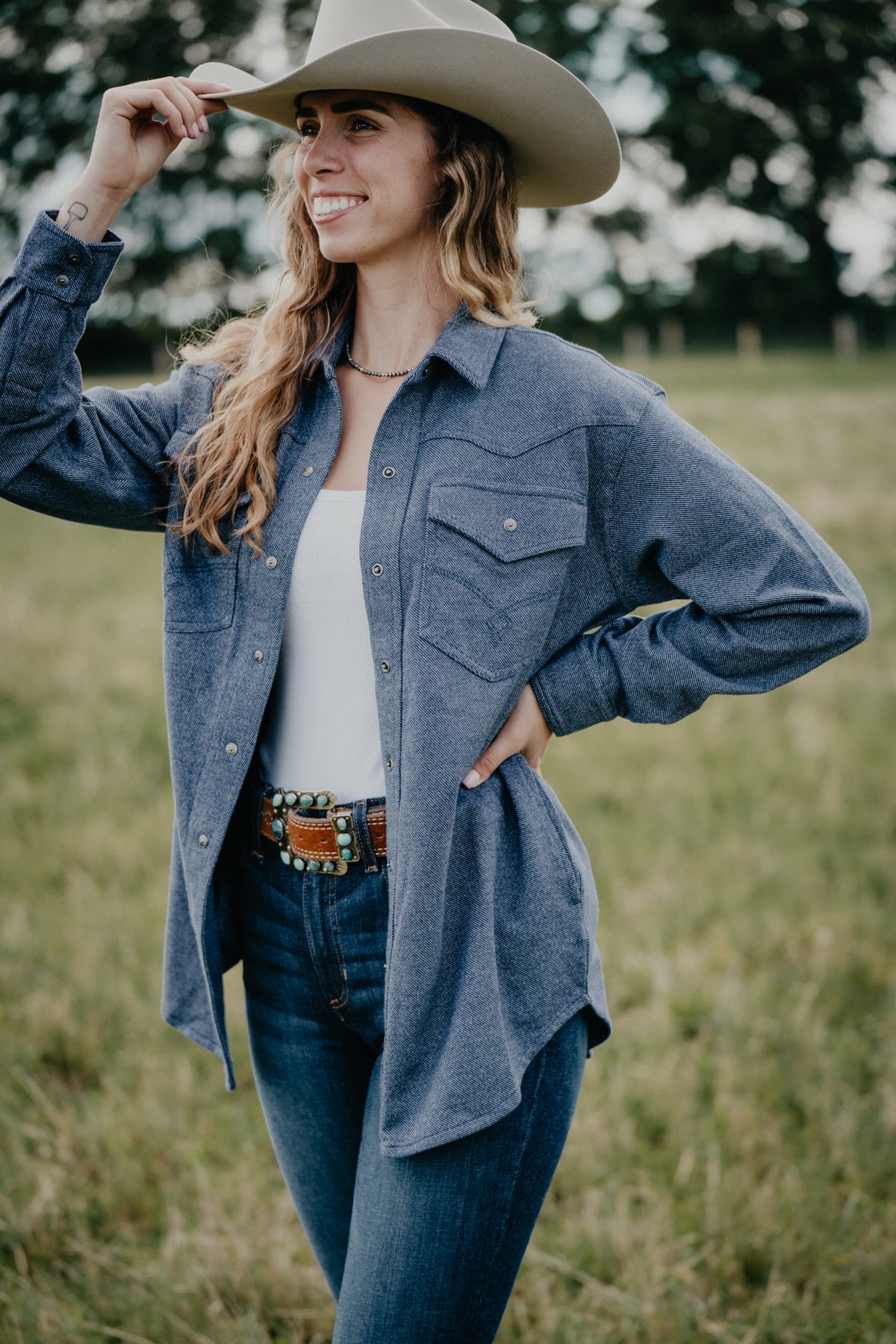 'Mercantile' Ariat Indigo Oversized Shacket (XS-XXL)