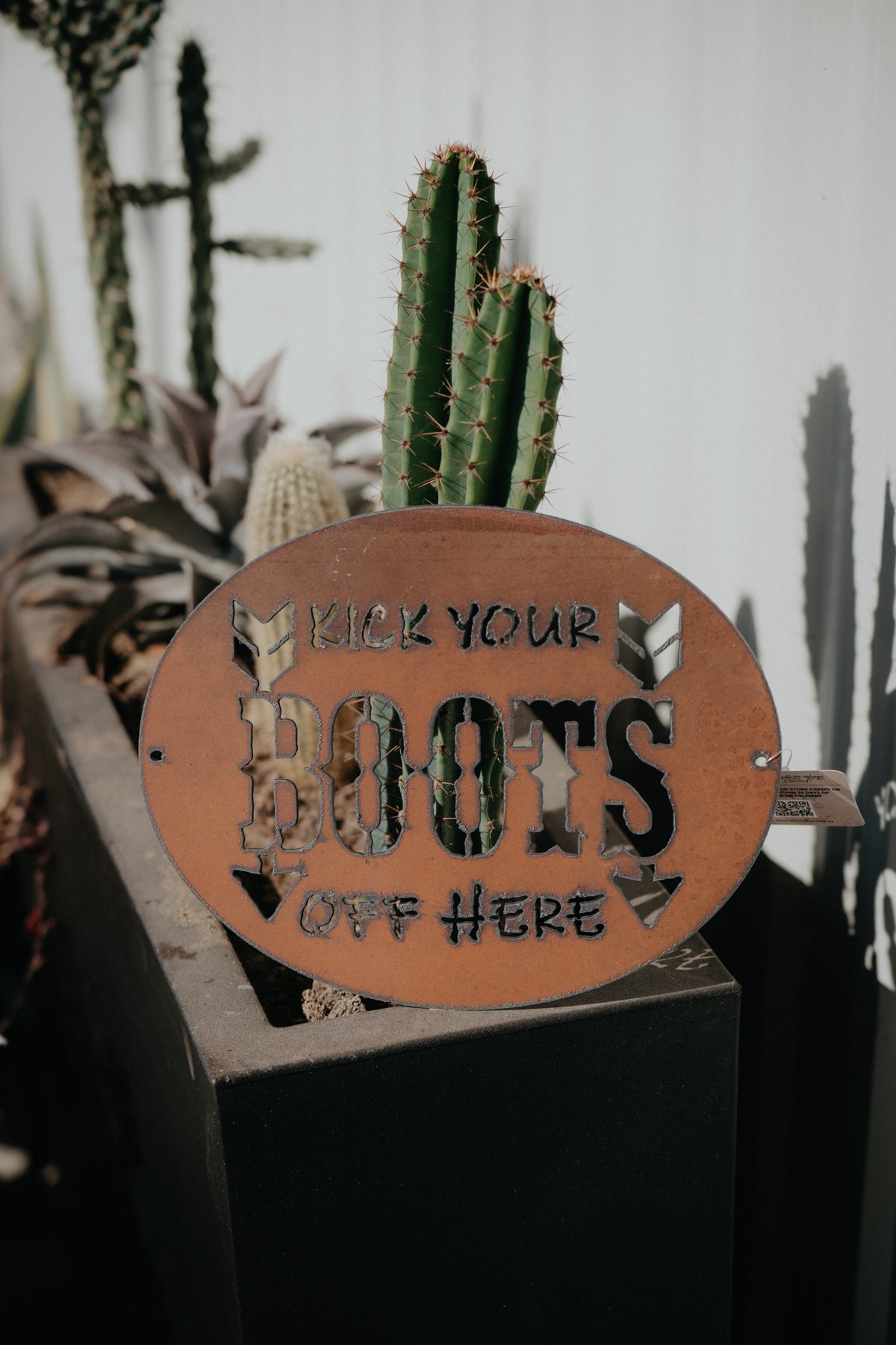 Kick off your boots Metal Sign – Cold Cactus Inc.