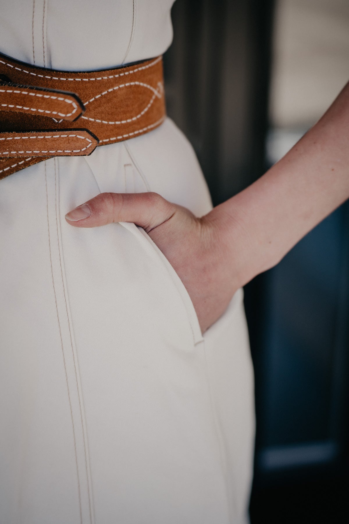 'Valentine' Summer Sand Denim Midi Dress (2-12)