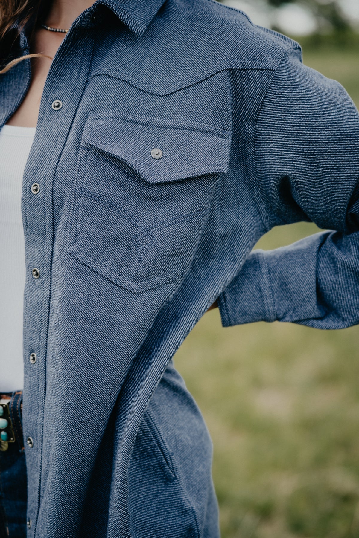 'Mercantile' Ariat Indigo Oversized Shacket (XS-XXL)